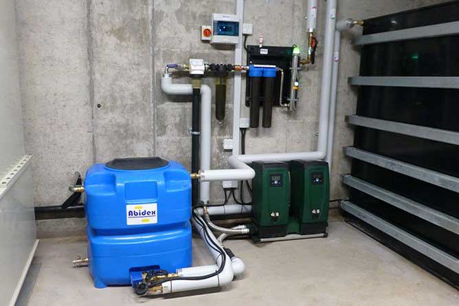Local technique : réservoir, surpresseurs, filtration et potabilisation UVc